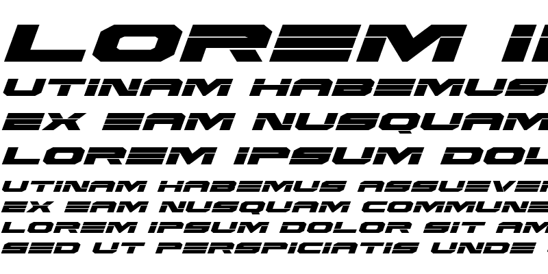 Sample of Eridanus Expanded Italic