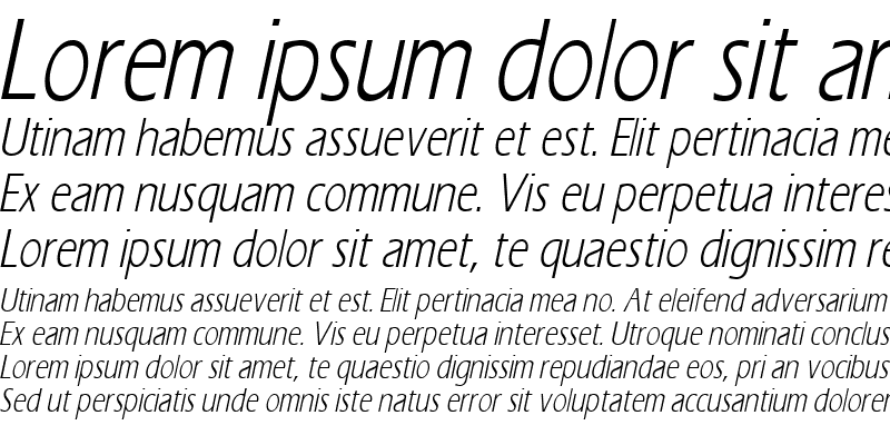 Sample of ErosCondensed Italic