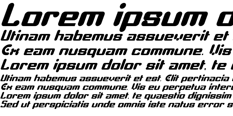 Sample of Esboki Italic