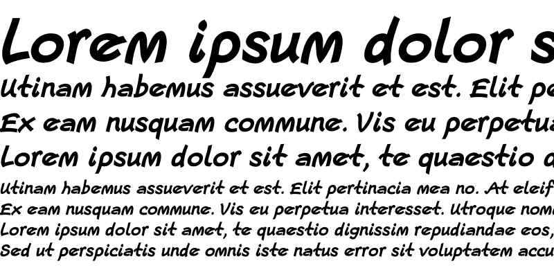 Sample of Escript LT Bold Italic