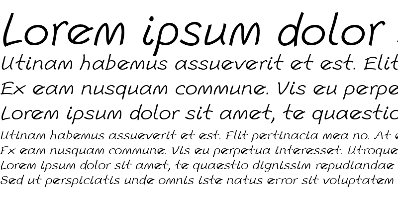 Sample of Escript LT Light Italic