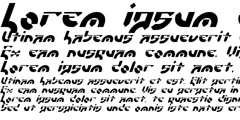 Sample of Esdeki Italic