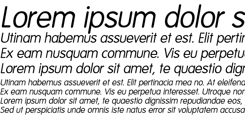 Sample of ESF-Rounded Italic