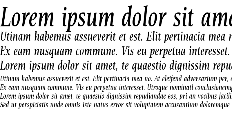 Sample of Esperanto Cond Italic