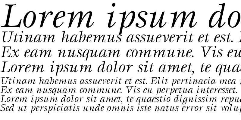 Sample of Esprit Italic