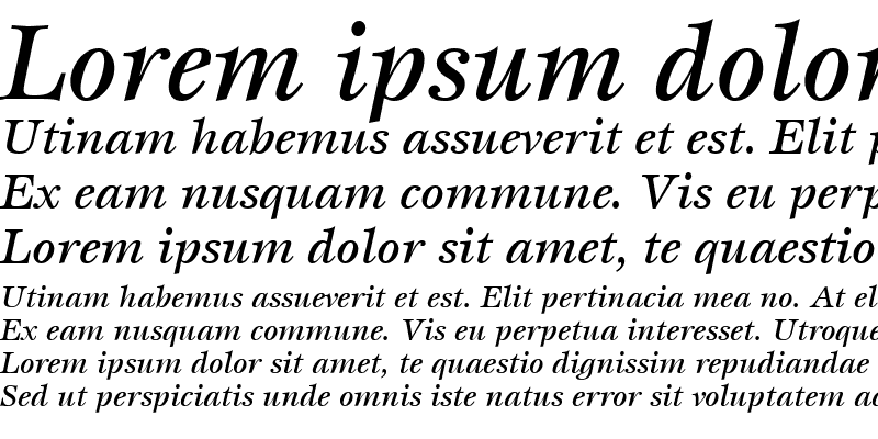 Sample of Esprit LT Medium Italic