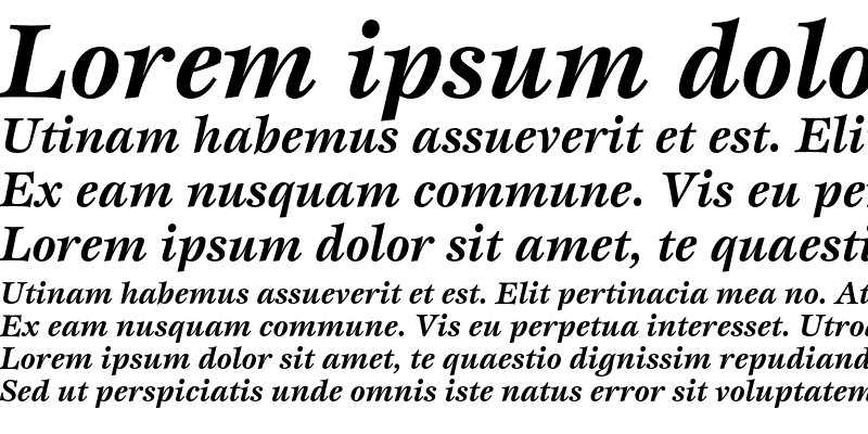 Sample of EspritEF Bold Italic