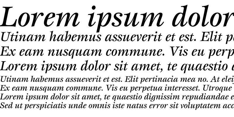 Sample of EspritEF Medium Italic