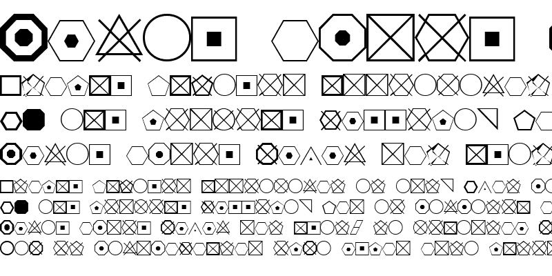 Sample of ESRI Geometric Symbols Regular