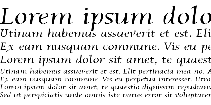 Sample of EstadsSSK Italic