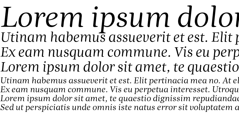 Sample of EstaPro Italic