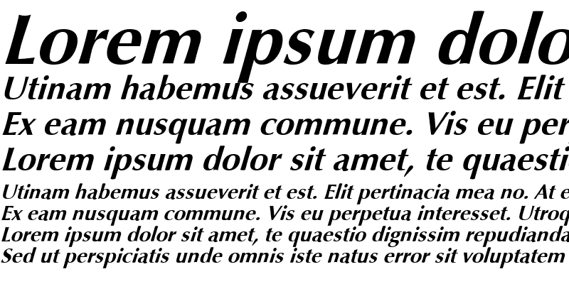 Sample of Eterna Bold Italic