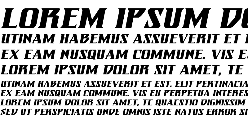 Sample of Eternal Knight Italic Italic