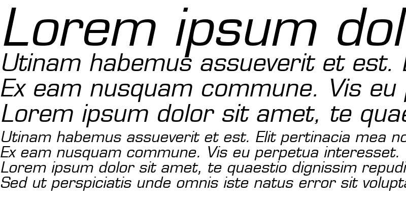 Sample of Euramode Italic