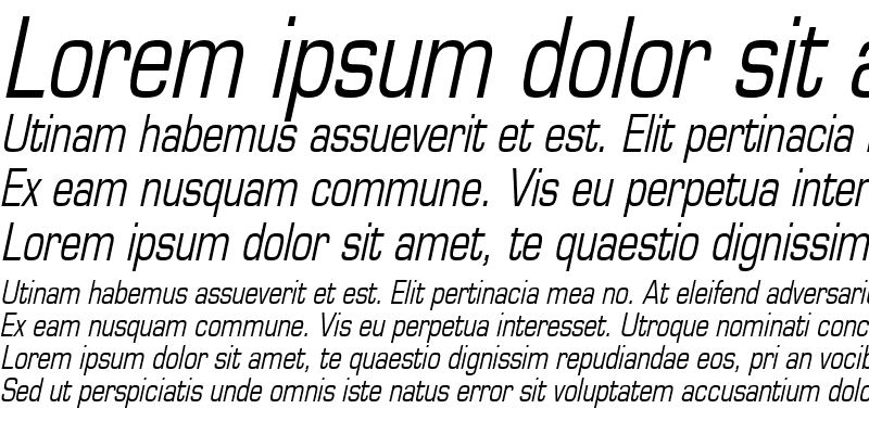 Sample of EurasiaCondensed Italic