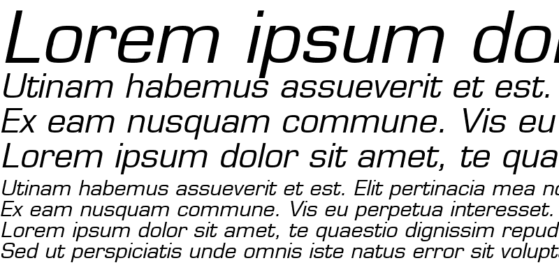 Sample of EurasiaWide Italic