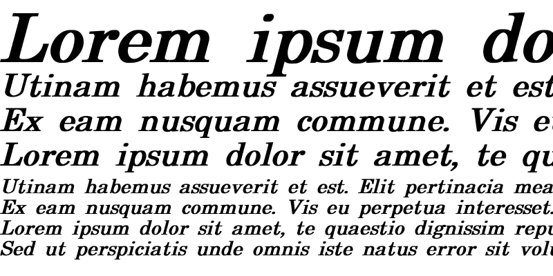 Sample of Eureka Bold Italic