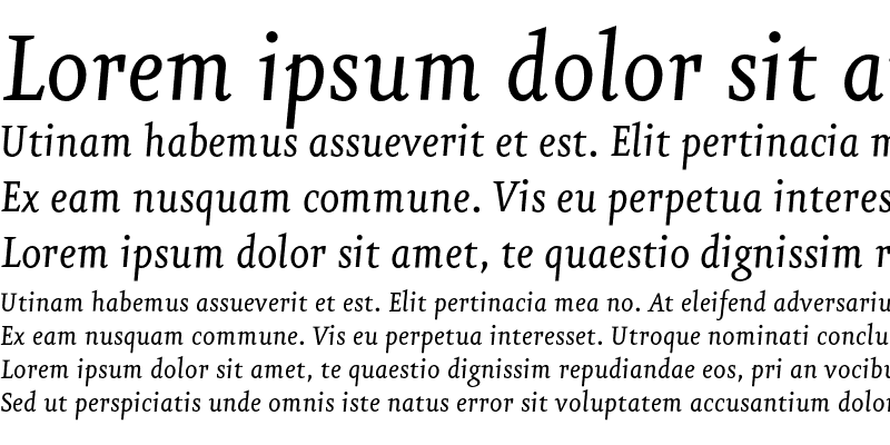 Sample of Eureka Regular Italic