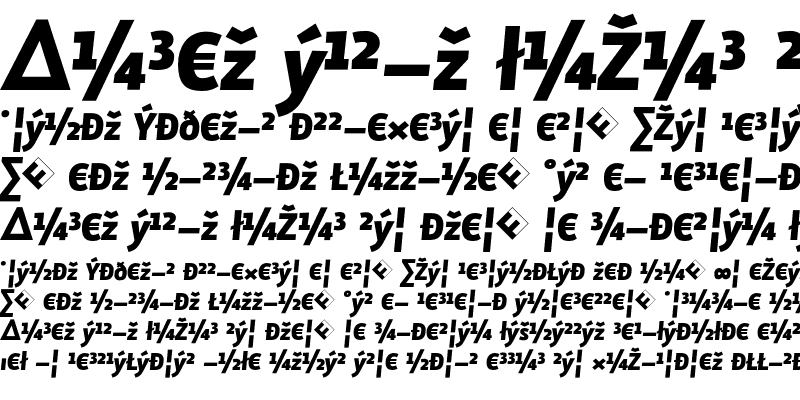 Sample of Eureka Sans Black Exp Italic