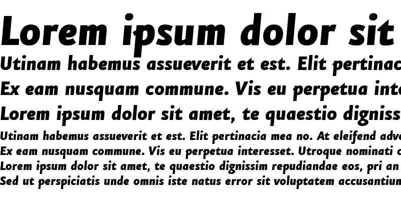 Sample of Eureka Sans Black Italic