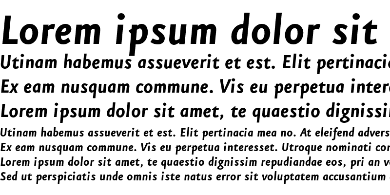 Sample of Eureka Sans Bold Italic