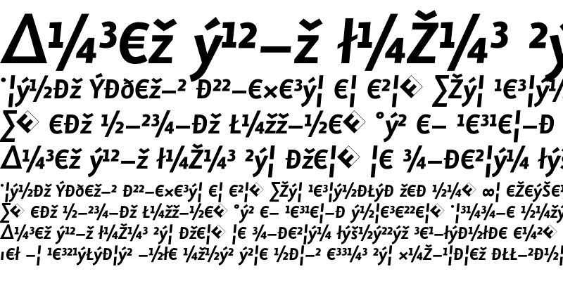 Sample of Eureka Sans Exp Bold Italic