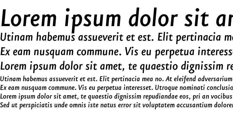 Sample of Eureka Sans Medium Italic