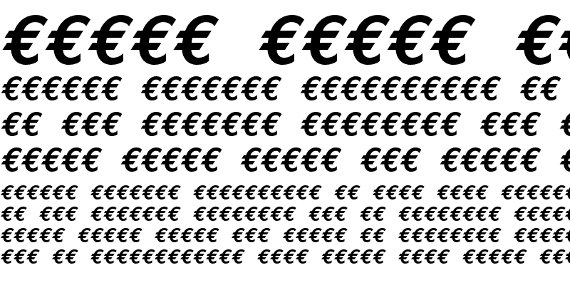 Sample of Euro Mono Bold Italic