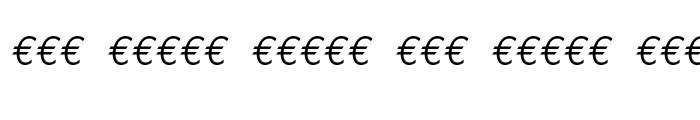 Preview of Euro Mono Italic