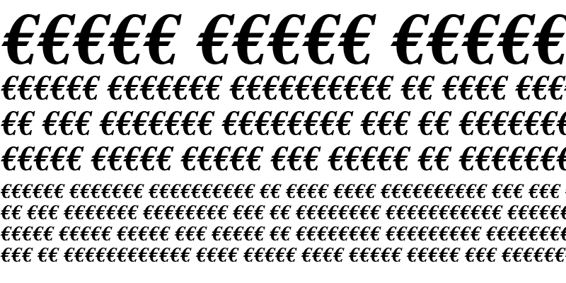 Sample of Euro Serif Bold Italic