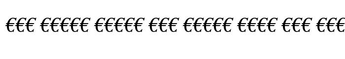 Preview of Euro Serif Italic