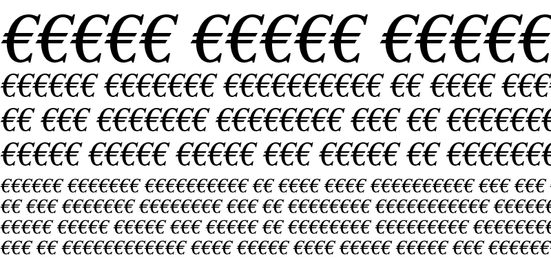 Sample of Euro Serif Italic