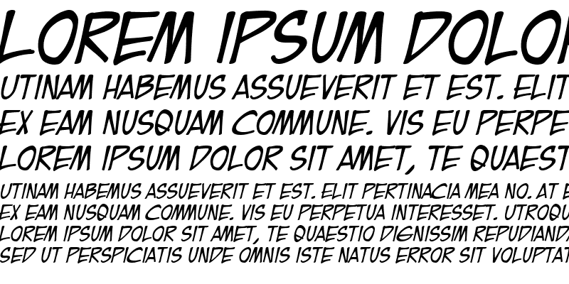 Sample of EuroComic Italic