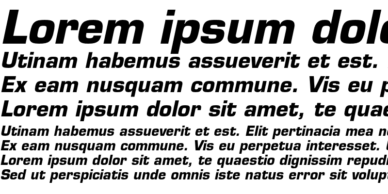 Sample of EurofontC Bold Italic