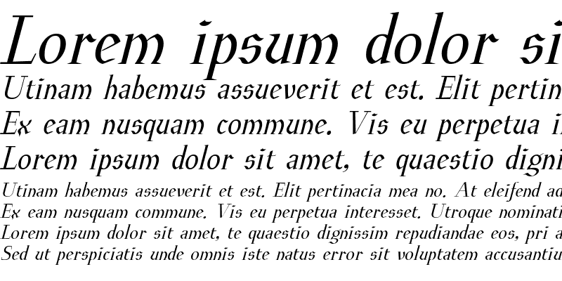 Sample of Euroika Italic