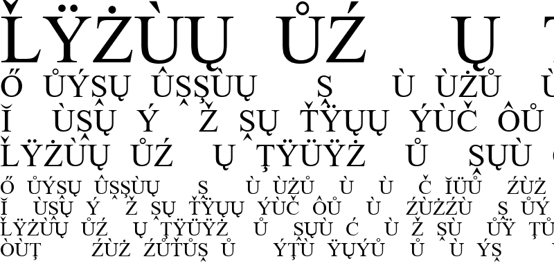 Sample of European-Serif