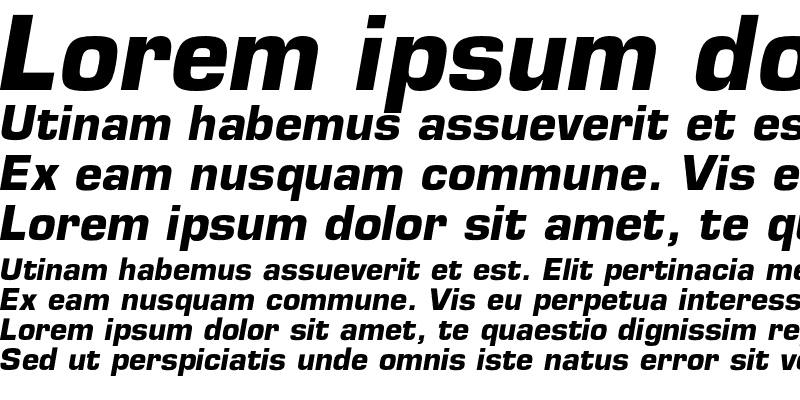 Sample of EuropeC Bold Italic