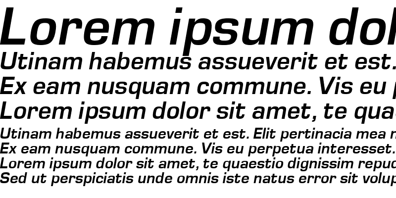 Sample of EuropeDemi Italic
