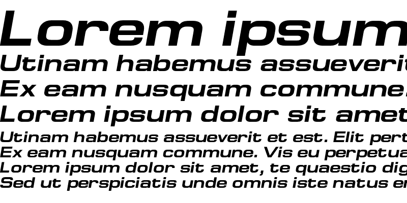 Sample of EuropeExt Bold Italic