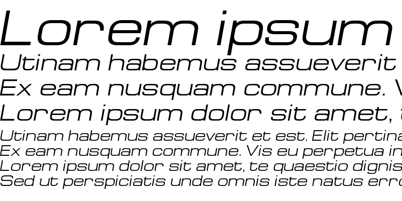 Sample of EuropeExt Italic