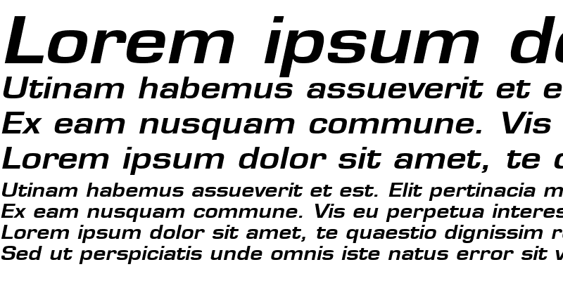 Sample of Eurose Bold Italic