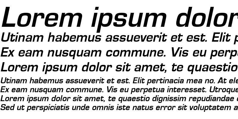 Sample of Eurose Italic