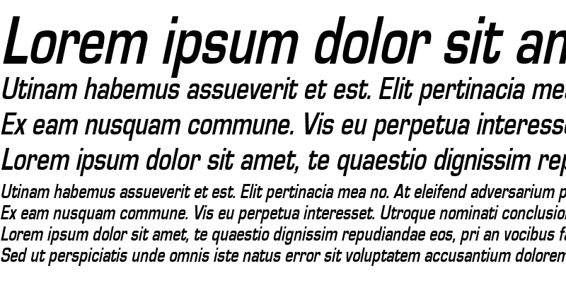 Sample of EuroseCond Italic