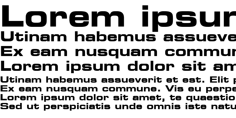 Sample of Eurostile LT ExtendedTwo Bold