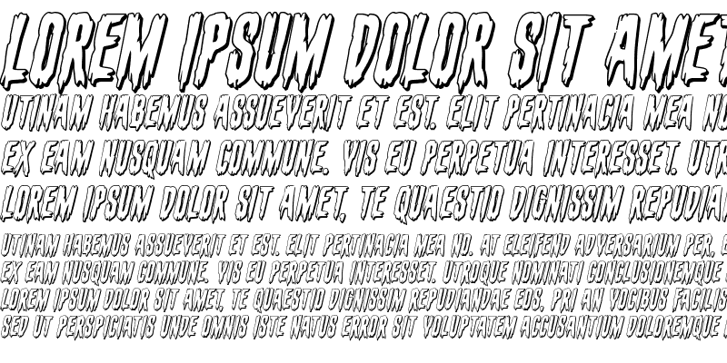 Sample of Eva Fangoria 3D Italic