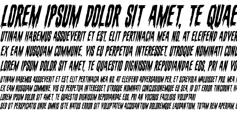 Sample of Eva Fangoria Condensed Italic Condensed Italic