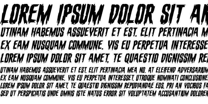 Sample of Eva Fangoria Expanded Italic Expanded Italic