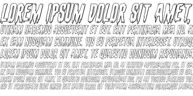 Sample of Eva Fangoria Outline Italic Outline Italic