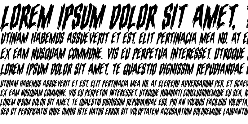 Sample of Eva Fangoria Warped Italic Italic