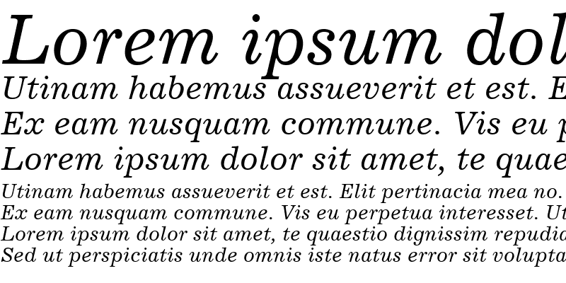 Sample of ExcelciorCyr Italic